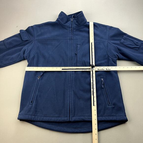 Duluth Shoreman Fleece Jacket Mens Large Blue Windproof Workwear Utility Outdoor - Picture 7 of 10